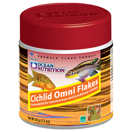 OCEAN NUTRITIONS - Cichlid Omni Flakes - 34g - Nourriture pour cichlidés omnivores OCEAN NUTRITIONS - Cichlid Omni Flakes - 34g - Nourriture pour cichlidés omnivores