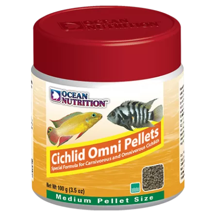 OCEAN NUTRITIONS - Cichlid Omni Pellets Medium - 100g- Nourriture pour cichlidés omnivores