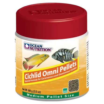 OCEAN NUTRITIONS - Cichlid Omni Pellets Medium - 100g- Nourriture pour cichlidés omnivores