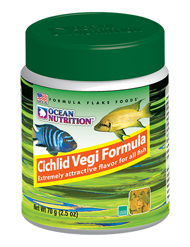 OCEAN NUTRITIONS - Cichlid Vegi Flakes - 70g - Alimento para ciclídeos vegetarianos