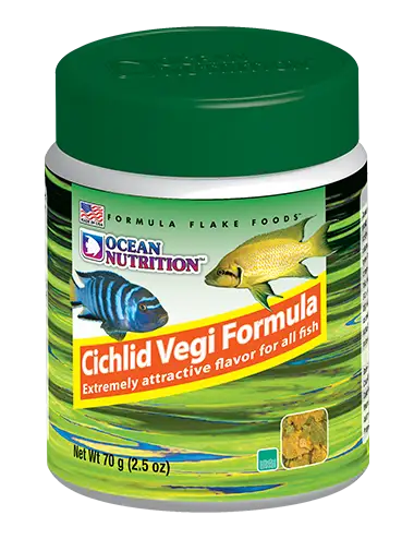 OCEAN NUTRITIONS - Cichlid Vegi Flakes - 70g - Nourriture pour cichlidés végétariens