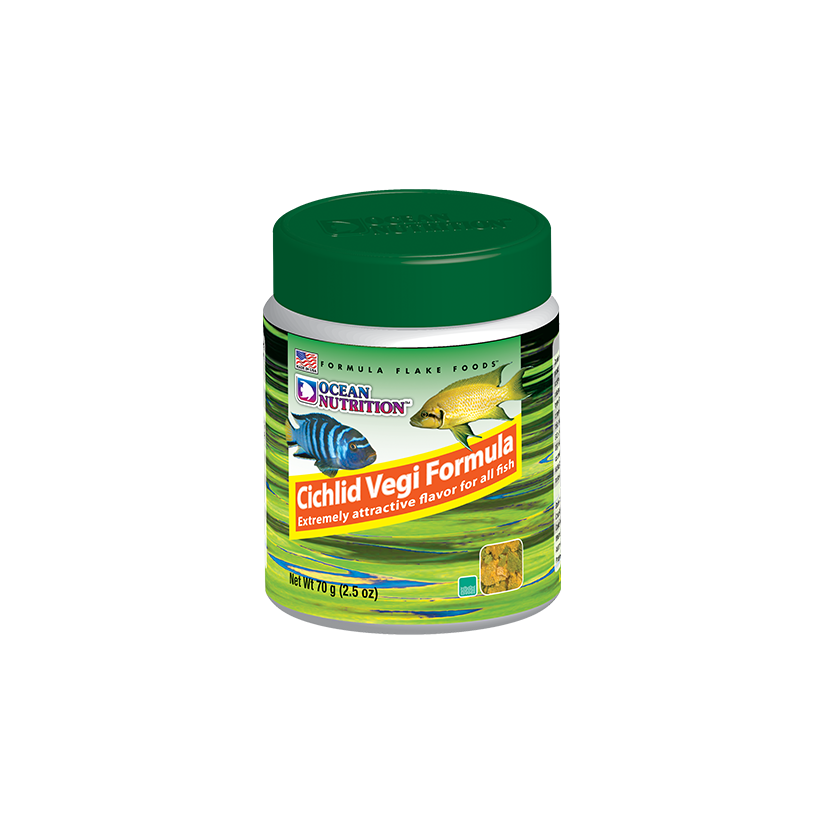 OCEAN NUTRITIONS - Cichlid Vegi Flakes - 70g - Voer voor vegetarische cichliden
