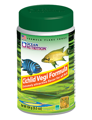 OCEAN NUTRITIONS - Cichlid Vegi Flakes - 156g - Hrana za vegetarijanske ciklide