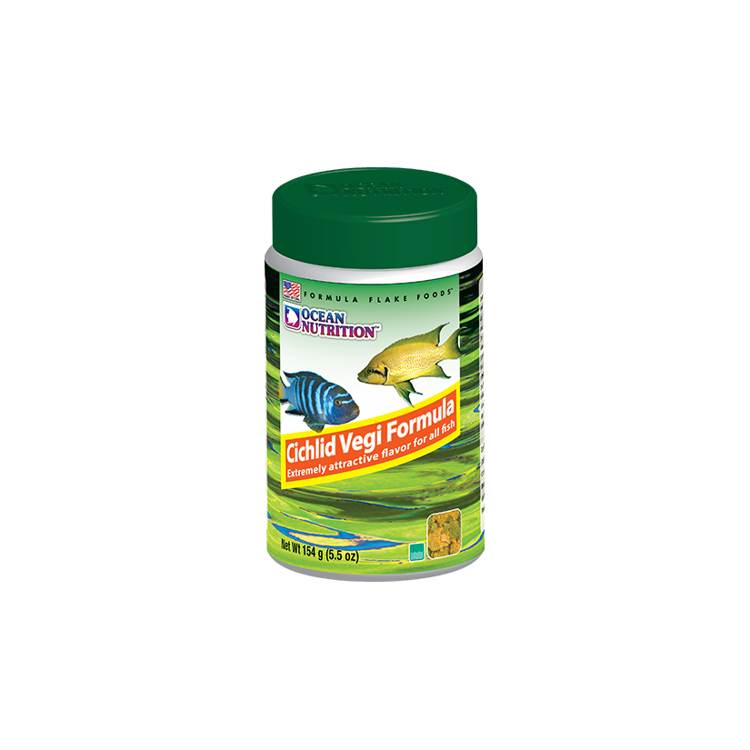 OCEAN NUTRITIONS - Cichlid Vegi Flakes - 156g - Food for vegetarian cichlids