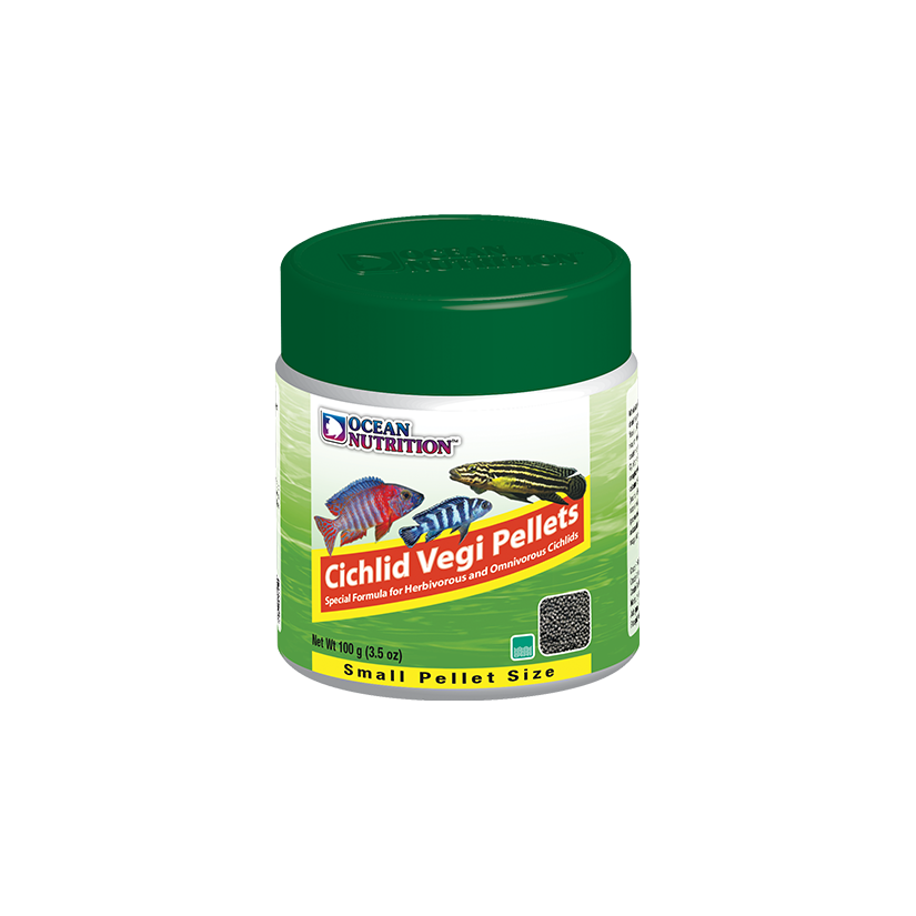 OCEAN NUTRITIONS - Cichlid Vegi Pellets Klein - 100g - Voer voor vegetarische cichliden