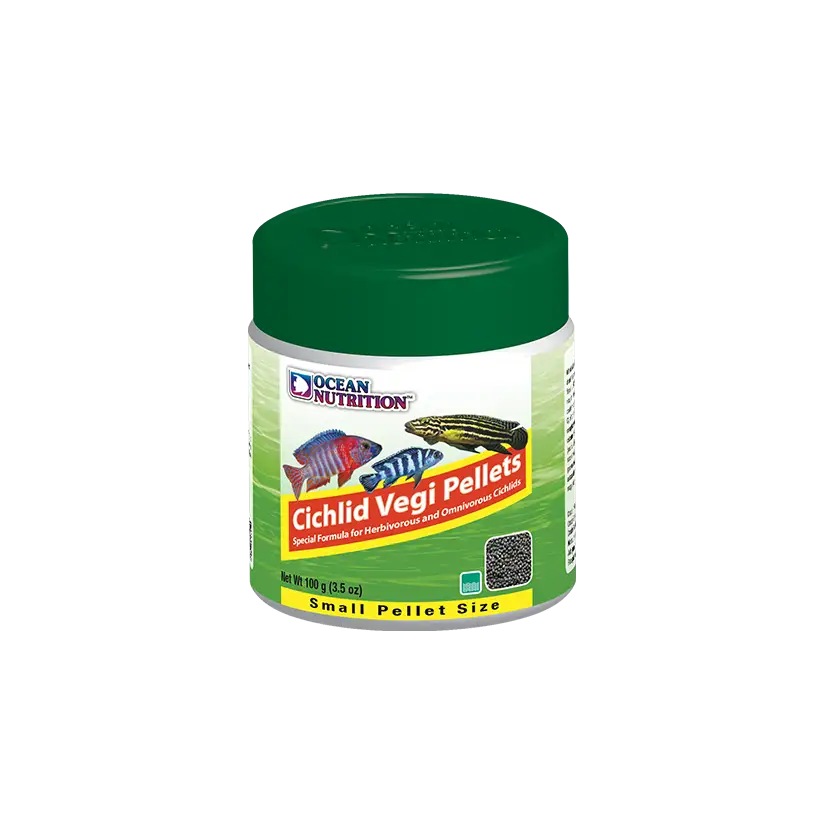 OCEAN NUTRITIONS - Cichlid Vegi Pellets Small - 100g - Nourriture pour cichlidés végétariens