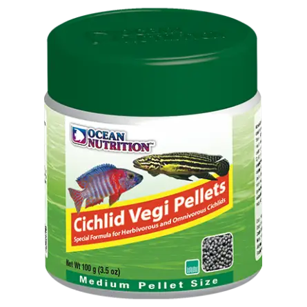 OCEAN NUTRITIONS - Cichlid Vegi Pellets Medium - 100g - Alimento para cíclidos vegetarianos OCEAN NUTRITIONS - Cichlid Vegi Pellets Medium - 100g - Alimento para cíclidos vegetarianos