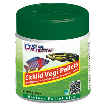 OCEAN NUTRITIONS - Cichlid Vegi Pellets Medium - 100g - Nourriture pour cichlidés végétariens OCEAN NUTRITIONS - Cichlid Vegi Pellets Medium - 100g - Nourriture pour cichlidés végétariens