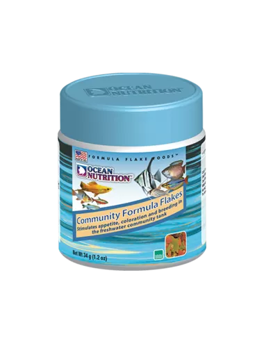 OCEAN NUTRITIONS - Community Formula Flakes  - 34g - Nourriture flocons pour poissons