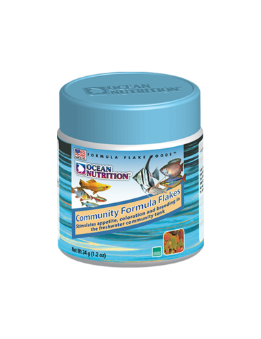 OCEAN NUTRITIONS - Fórmula Comunitária em Flocos - 34g - Comida em flocos para peixes