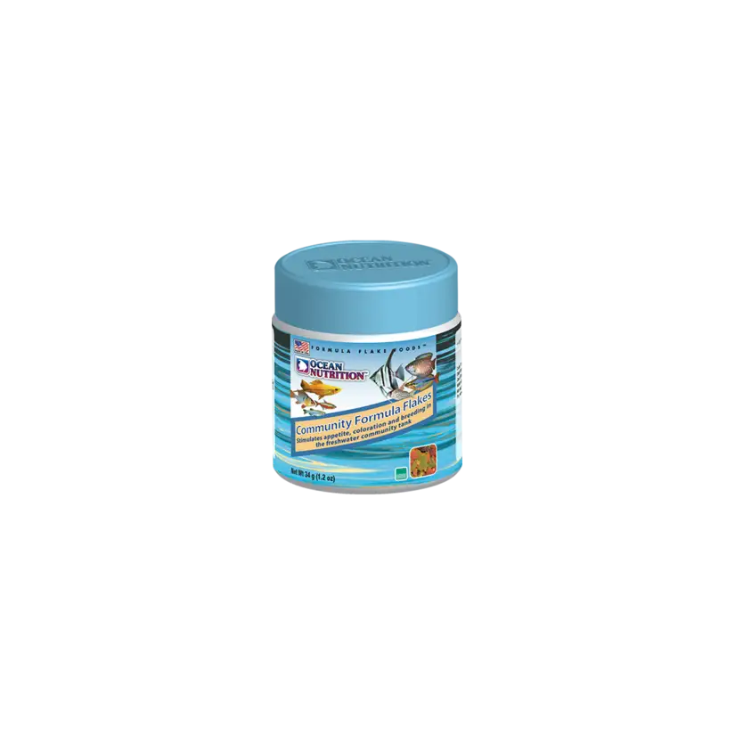 OCEAN NUTRITIONS - Community Formula Flakes  - 34g - Nourriture flocons pour poissons