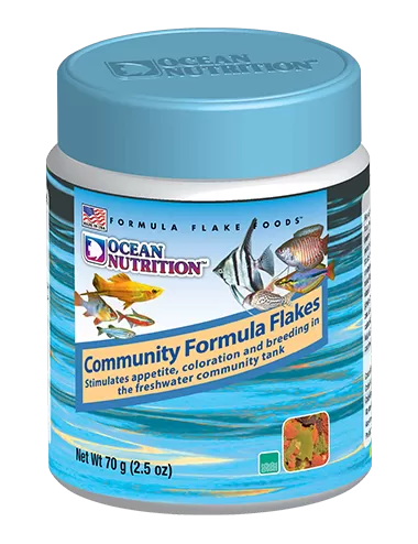 OCEAN NUTRITIONS - Community Formula Flakes - 70g - Alimento en escamas para peces