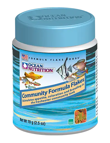 OCEAN NUTRITIONS - Community Formula Flakes - 70g - Alimento en escamas para peces