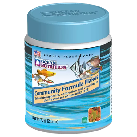 OCEAN NUTRITIONS - Community Formula Flakes - 70g - Alimento en escamas para peces