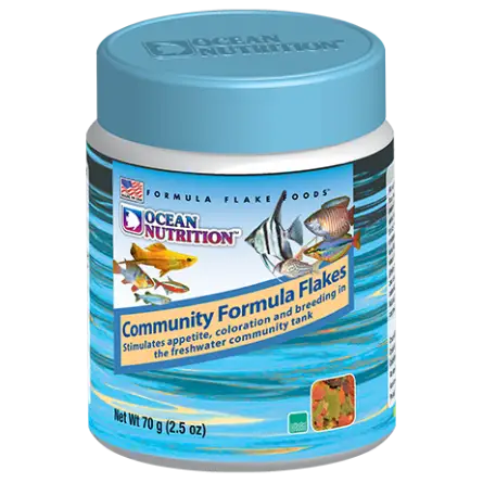 OCEAN NUTRITIONS - Community Formula Flakes - 70g - Alimento en escamas para peces