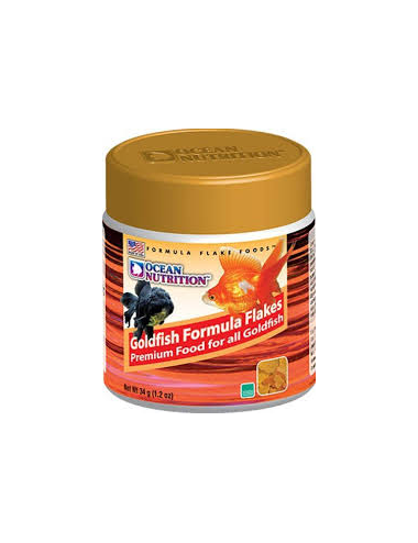 OCEAN NUTRITIONS - Goldfish Flakes - 34g - Alimento en escamas para peces dorados