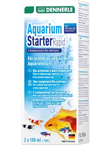 DENNERLE - Aquarium Starter Rapid - 2x100ml - Ativador biológico