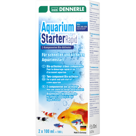 DENNERLE - Aquarium Starter Rapid - 2x100ml - Activateur biologique