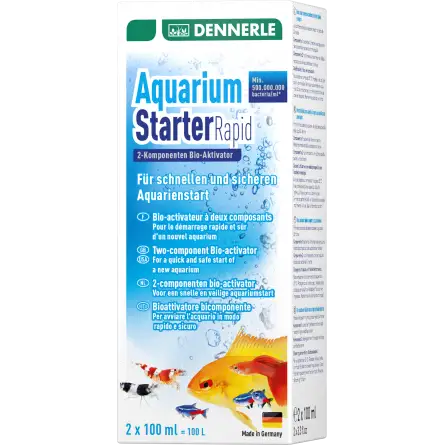 DENNERLE - Aquarium Starter Rapid - 2x100ml - Activateur biologique