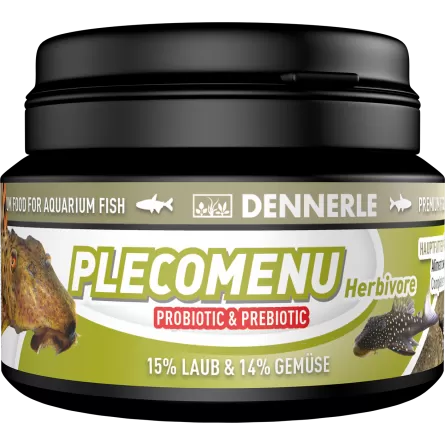 DENNERLE - PlecoMenu Herbivore - 100ml - Aliment complet pour les silures