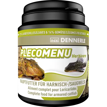 DENNERLE - PlecoMenu Herbivore - 200ml - Aliment complet pour les silures