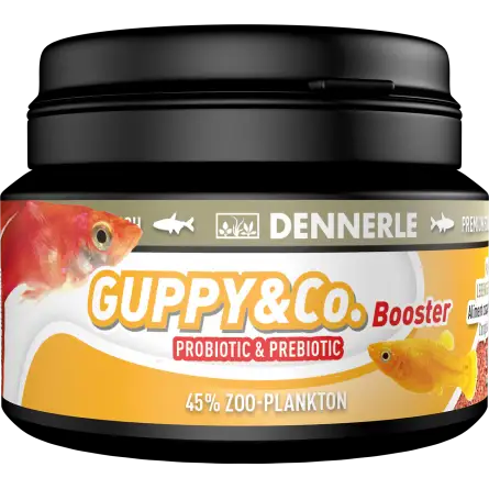 DENNERLE - Booster Guppy & CO. - 100ml - Alimento completo per guppy DENNERLE - Booster Guppy & CO. - 100ml - Alimento completo per guppy