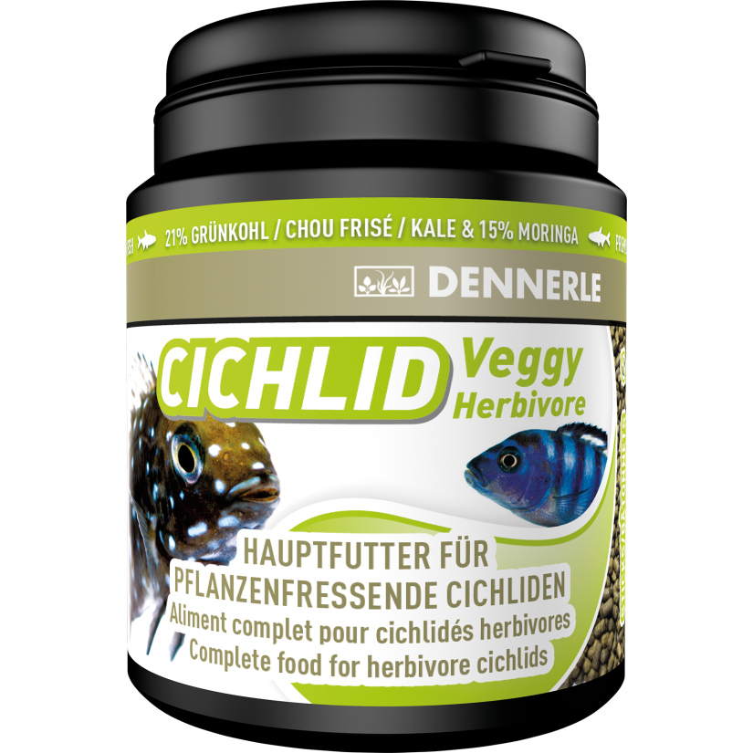 DENNERLE - Cichlid Veggy - 200ml - Alimento completo per ciclidi carnivori