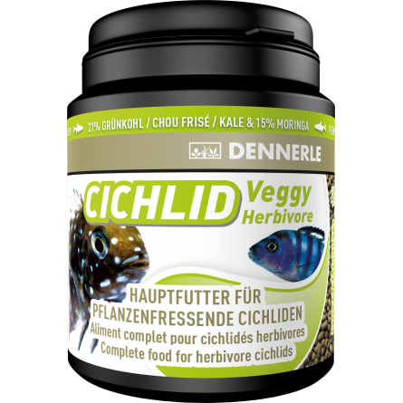 DENNERLE - Cichlid Veggy - 200 ml - Popolna hrana za mesojede ciklide