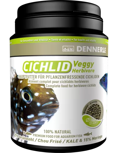 DENNERLE - Cichlid Veggy - 1000ml - Aliment complet pour cichlidés carnivores