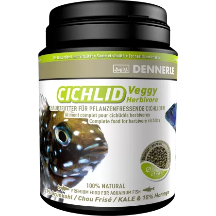 DENNERLE - Cichlid Veggy - 1000ml - Aliment complet pour cichlidés carnivores