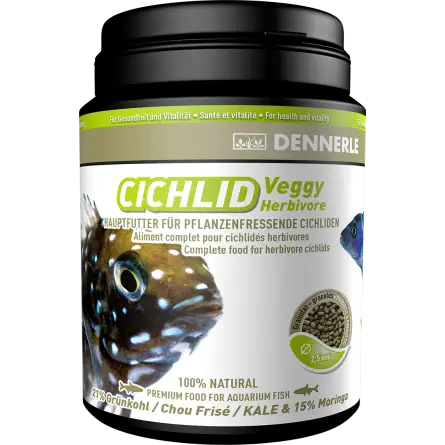 DENNERLE - Cichlid Veggy - 1000ml - Aliment complet pour cichlidés carnivores