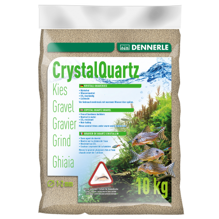 DENNERLE - Cuarzo Crytal - 10kg - Grava de cuarzo blanco natural (1 a 2 mm) DENNERLE - Cuarzo Crytal - 10kg - Grava de cuarzo blanco natural (1 a 2 mm)