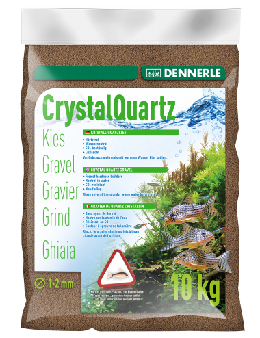 DENNERLE - Crytal Quartz - 10 kg - Tamno smeđi kvarcni šljunak (1 do 2 mm)