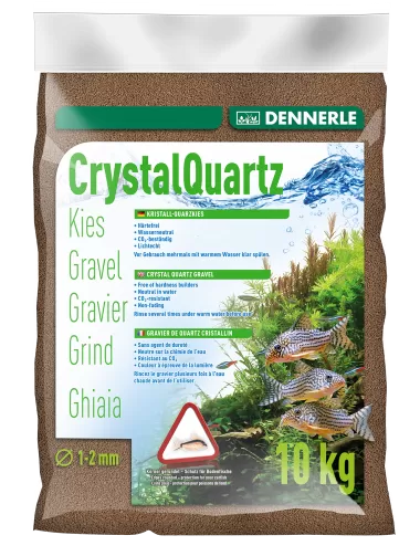 DENNERLE - Kristallquarz - 10kg - Dunkelbrauner Quarzkies (1 bis 2 mm)