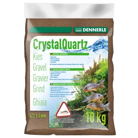 DENNERLE - Crytal Quartz - 10kg - Dark Brown quartz gravel (1 to 2 mm)