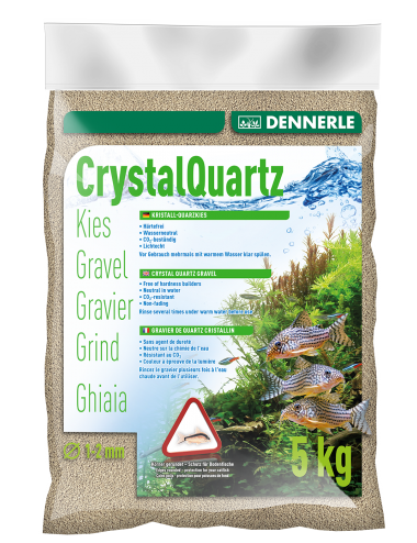 DENNERLE - Crytal Quartz - 5kg - Natural white quartz gravel (1 to 2 mm)