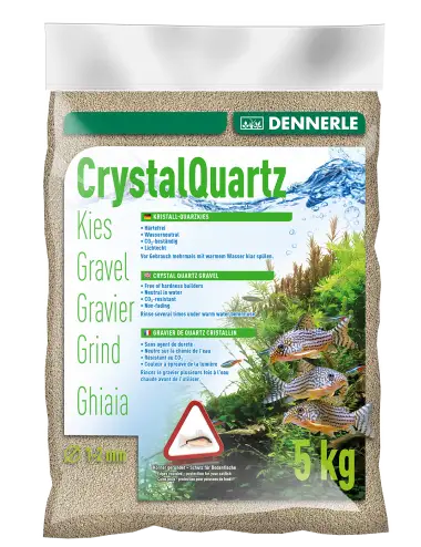DENNERLE - Crytal Quartz - 5kg - Natural white quartz gravel (1 to 2 mm)
