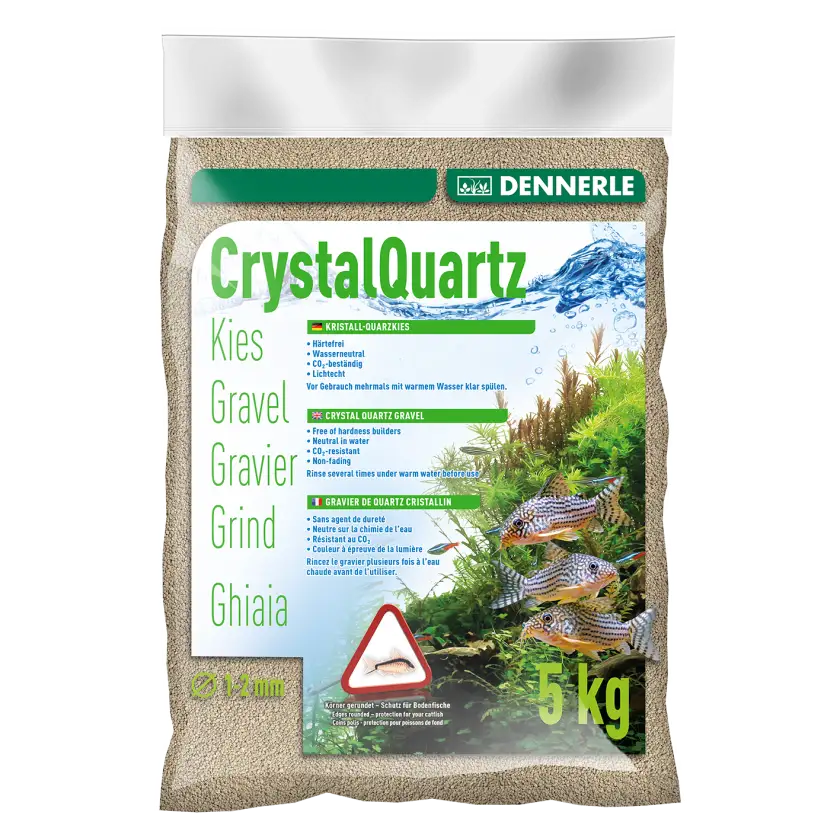 DENNERLE - Crytal Quartz - 5kg - Natural white quartz gravel (1 to 2 mm)