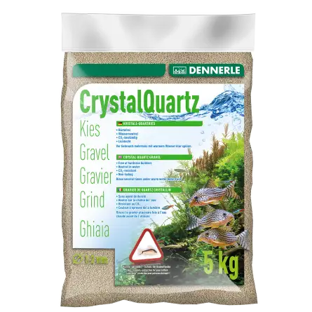 DENNERLE - Crytal Quartz - 5kg - Natural white quartz gravel (1 to 2 mm)