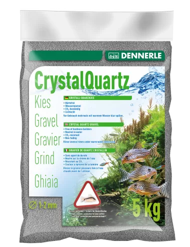 DENNERLE - Crytal Quartz - 5kg - Grava de cuarzo gris pizarra (1 a 2 mm)
