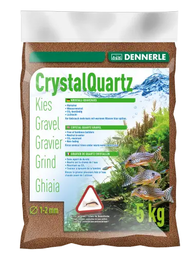 DENNERLE - Crytal Quartz - 5kg - Brown quartz gravel (1 to 2 mm)
