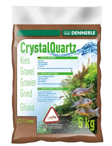 DENNERLE - Crytal Quartz - 5kg - Gravier quartz Marron (1 à 2 mm)