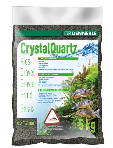 DENNERLE - Crytal Quartz - 5 kg - Diamantno črni gramoz (1 do 2 mm)