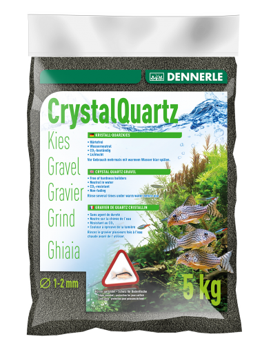 DENNERLE - Crytal Quartz - 5 kg - Dijamantni crni šljunak (1 do 2 mm)