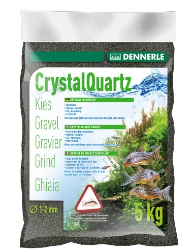 DENNERLE - Crytal Quartz - 5kg - Diamond Black Gravel (1 to 2 mm)