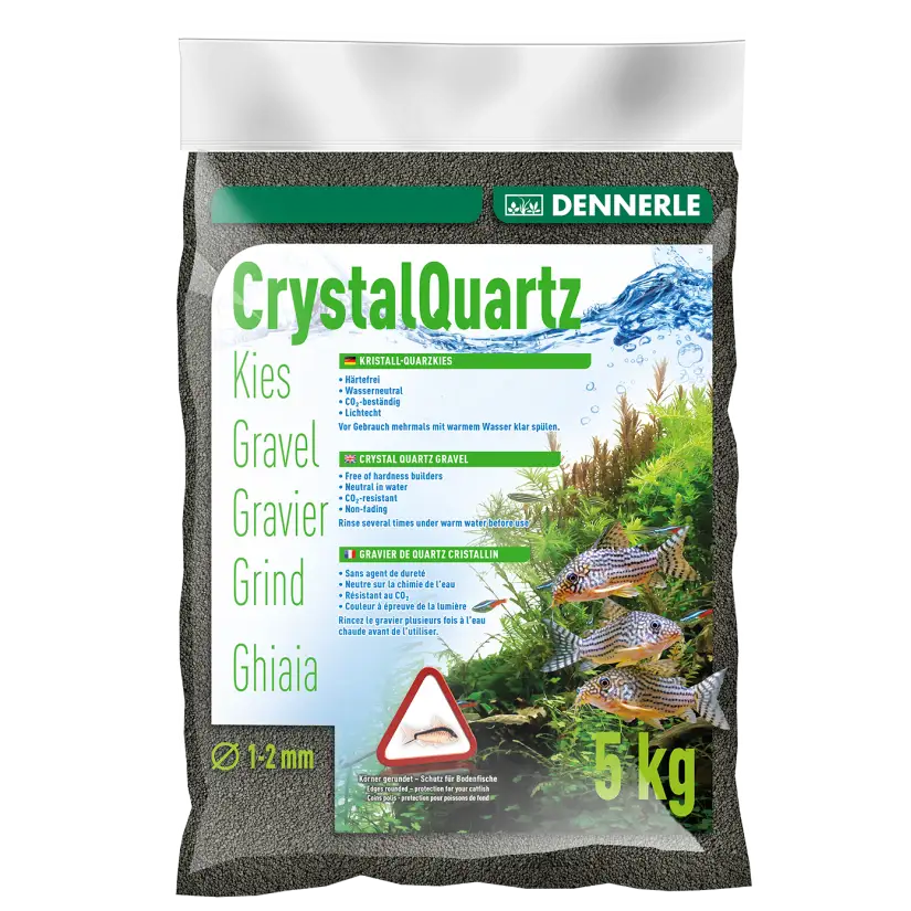 DENNERLE - Crytal Quartz - 5kg - Gravier Noir diamant (1 à 2 mm)