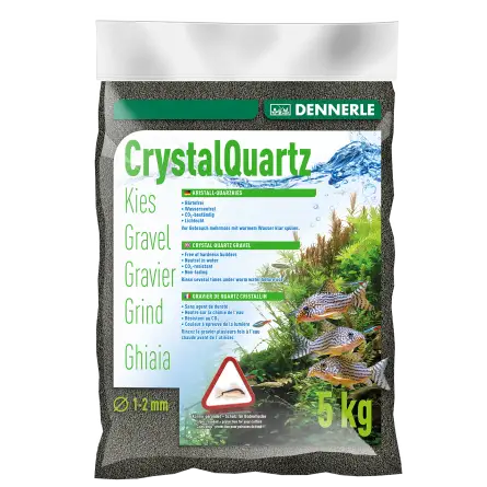 DENNERLE - Crytal Quartz - 5kg - Diamond Black Gravel (1 to 2 mm)