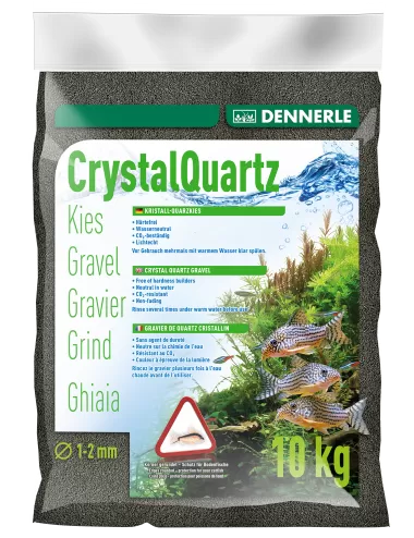 DENNERLE - Crytal Quartz - 10kg - Diamond Black Gravel (1 to 2 mm)