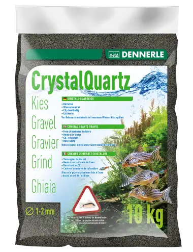 DENNERLE - Crytal Quartz - 10kg - Diamond Black Gravel (1 to 2 mm)