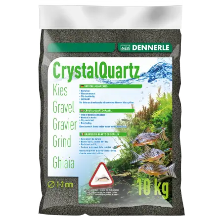 DENNERLE - Crytal Quartz - 10kg - Diamond Black Gravel (1 to 2 mm)